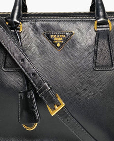 Prada Galleria Saffiano Black Leather Large Bag