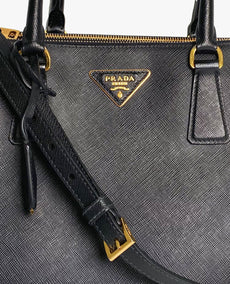 Prada Galleria Saffiano Black Leather Large Bag