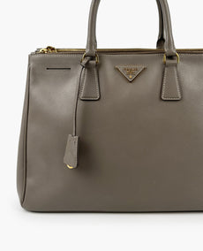 Prada Galleria Saffiano Greige Leather Large Bag