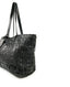 Prada Interwoven Black Leather Shoulder Tote