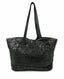 Prada Interwoven Black Leather Shoulder Tote