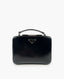 Prada Medium Brique Brushed Leather Bag Black