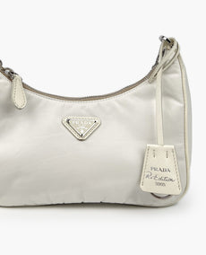 Prada Re-Edition 2005 Shoulder Bag Nylon White