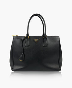 Prada Galleria Saffiano Black Leather Large Bag