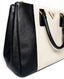 Prada Bicolor Saffiano Double-Zip Tote Bag Black/White