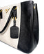 Prada Bicolor Saffiano Double-Zip Tote Bag Black/White