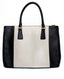 Prada Bicolor Saffiano Double-Zip Tote Bag Black/White