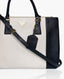 Prada Bicolor Saffiano Double-Zip Tote Bag Black/White