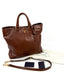 Prada Brown Soft Calfskin Leather Large Shopping Tote Bag