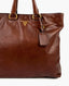 Prada Brown Soft Calfskin Leather Large Shopping Tote Bag