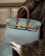 Hermes Birkin 25 Gris Mouette/Gold Togo PBHW