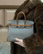 Hermes Birkin 25 Gris Mouette/Gold Togo PBHW