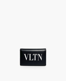 Valentino VLTN Print Black Compact Wallet Garavani
