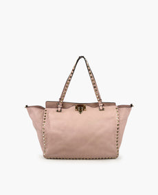 Valentino Medium Rockstud Pink Tote Bag