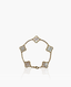 Van Cleef & Arpels Vintage Alhambra Mother-of-Pearl Bracelet 5 Motif Yellow Gold 18k