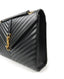 Saint Laurent Large Envelope Bag in Black Embossed Leather GHW