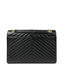 Saint Laurent Large Envelope Bag in Black Embossed Leather GHW