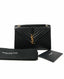 Saint Laurent Large Envelope Bag in Black Embossed Leather GHW