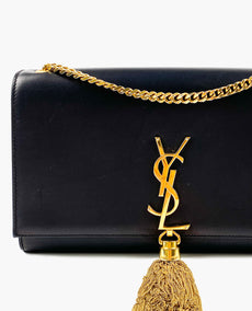 Saint Laurent Medium Kate Tassel Black Bag GHW