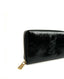 Yves Saint Laurent YSL Black Patent Leather Long Zip Wallet
