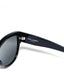 YSL Monochromatic Cat-Eye Round Mirror Black Sunglasses