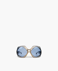 Saint Laurent Vintage Oversized Blue Sunglasses