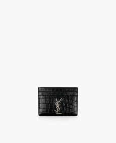 Saint Laurent Cardholder Black Croco