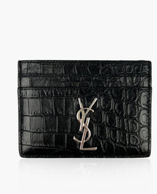 Saint Laurent Cardholder Black Croco