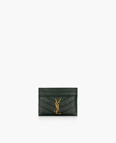 Saint Laurent Cardholder Green Croco