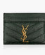 Saint Laurent Cardholder Green Croco