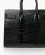 Saint Laurent Sac De Jour Embossed Crocodile Small Tote Bag Black