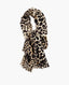 Yves Saint Laurent Fringed Leopard Silk Scarf