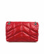 YSL Puffer Small Bag in Quilted Red Lambskin