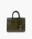 Saint Laurent Sac de Jour Nano Embossed Crocodile Shiny Leather Dark Green