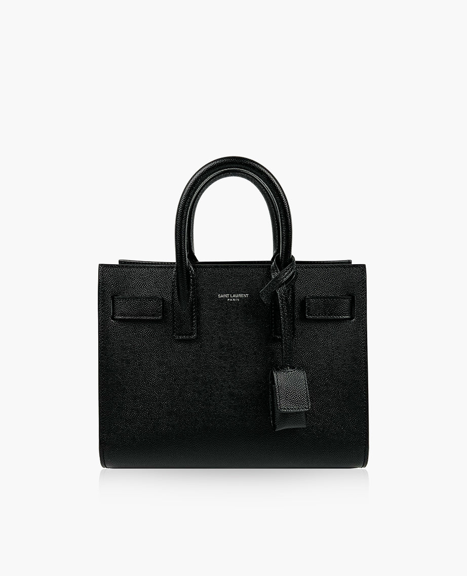 Saint Laurent Sac de Jour Nano Black Grained Leather Black