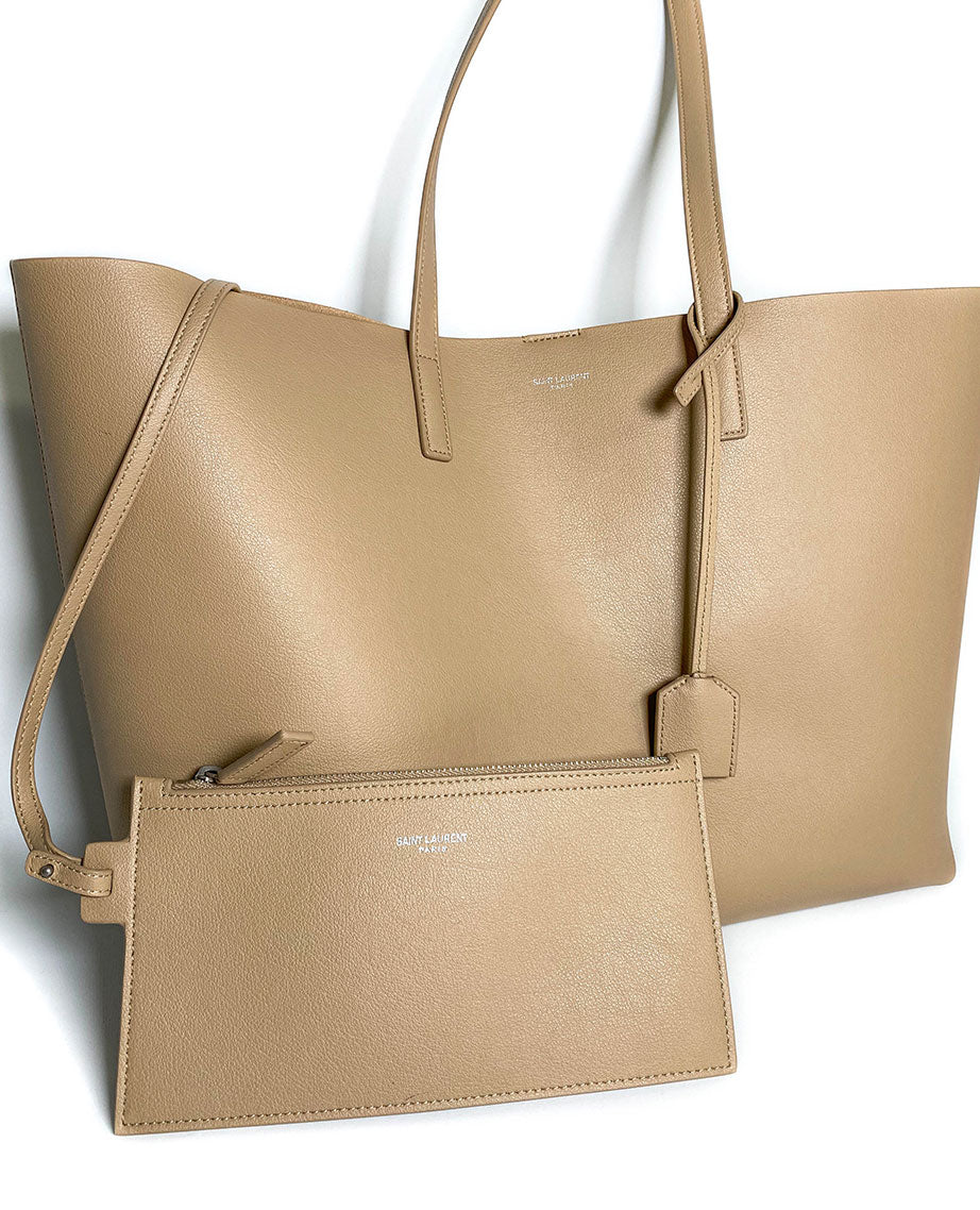 YSL Shopping Tote Bag Beige Luxury Helsinki