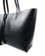 YSL Black Smooth Leather YSL Perforated Shopping Tote Bag