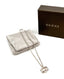 Gucci Sterling Silver Britt GG Pendant Necklace