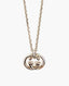 Gucci Sterling Silver Britt GG Pendant Necklace